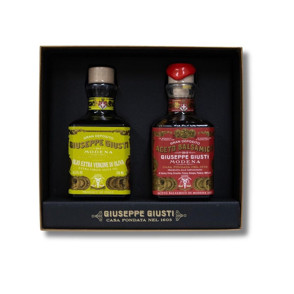 Giuseppe Giusti Italian Balsamic Vinegar & EVOO Set - 3 Gold Medal & EVOO